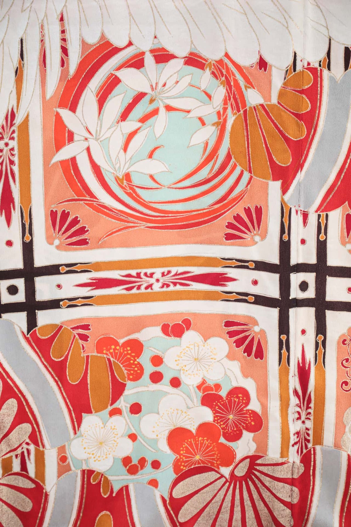 立涌文様に大鶴の舞う振袖 | F-003